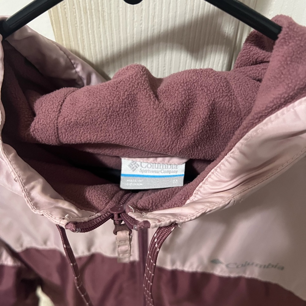 Columbia 2-toned pink rain jacket